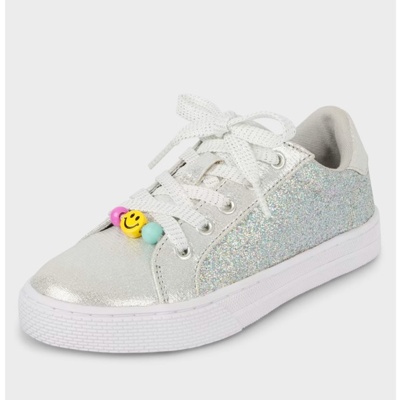Children’s Place Kids‎ Glitter Sneakers with Charms Size: 3 NWT - Picture 1 of 6